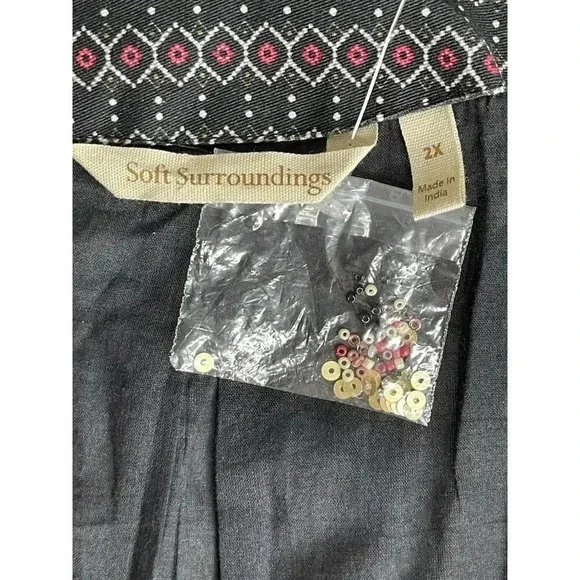 Soft Surroundings Mandala Bolero Jacket size 2X New Beaded sequin embellished - Picture 11 of 14